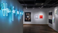 Widok na wystawę „How far can you see? – 100% abstrakcji” - dzięki uprzejmości Grzegorza Musiała