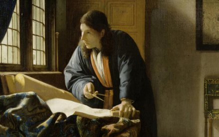 „Geograf”, 1669, olej na płótnie.