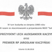 Odsłonięcia tablicy nie będzie. Brak zgody Kaczyńskiego