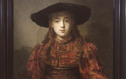 Rembrandt „Dziewczyna w ramie obrazu
