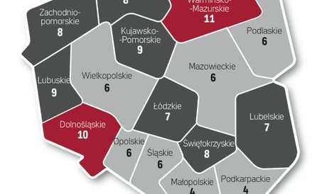 Najczęściej z alimentami zalegają mieszkańcy województwa warmińsko-mazurskiego i dolnoślaskiego.