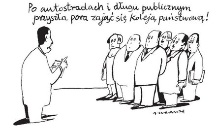 Komentarz rysunkowy. Zająć się koleją