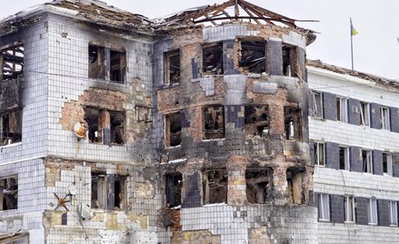 Trwa inwazja Rosji na Ukrainę. Zniszczenia w Konstantynówce w obwodzie donieckim