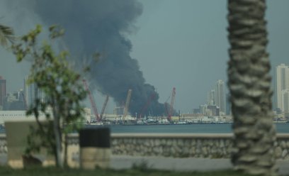 Skutki irańskiego ataku rakietowego na główną bazę 5. Floty Marynarki Wojennej USA w Manamie, Bahraj