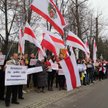 Protest pod ambasadą Rosji w Warszawie