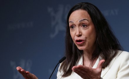 Laureatka Pokojowej Nagrody Nobla i liderka wenezuelskiej opozycji Maria Corina Machado