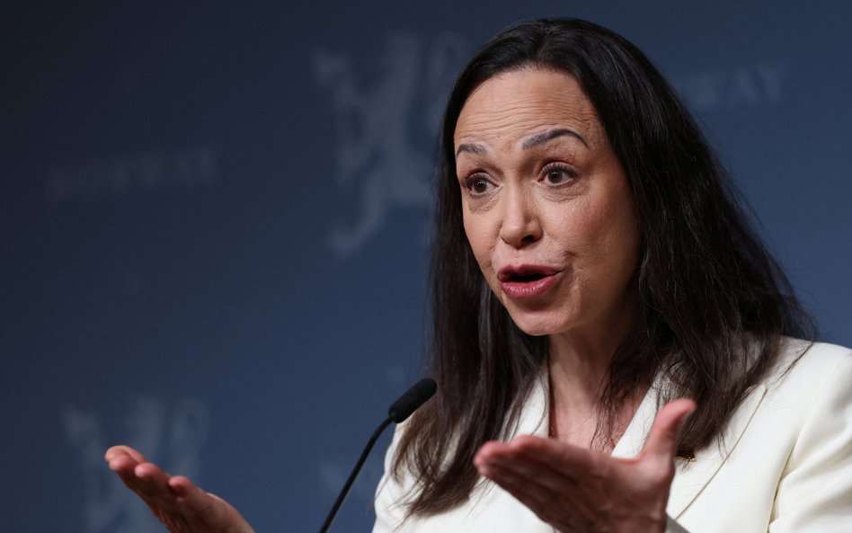 Laureatka Pokojowej Nagrody Nobla i liderka wenezuelskiej opozycji Maria Corina Machado