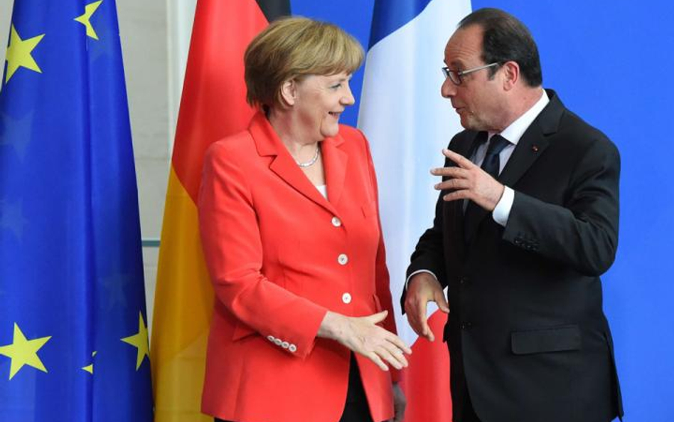 Francois Hollande i Angela Merkel wystąpili o głębszą integrację strefy euro. To utrudni Davidowi Ca