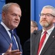 Donald Tusk i Grzegorz Braun