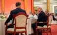 Donald Trump podczas bankietu państwowego w Wielkiej Hali Ludowej w Pekinie