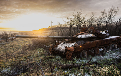 Zniszczony rosyjski czołg T-72