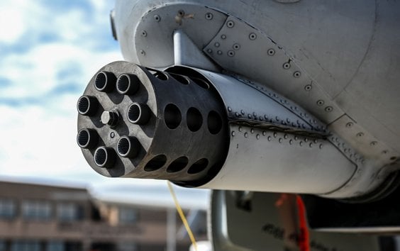 Działko GAU-8/A Avenger kalibru 30mm, część uzbrojenia samolotu A-10 Thunderbolt II