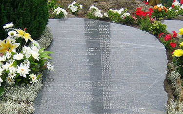 Tablica na wzgórzu w Gibach poświęcona ludziom, którzy zginęli podczas obławy augustowskiej (Creativ