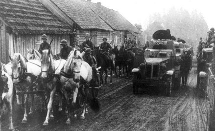 Kolumna wojsk sowieckich na obszarach Polski - wrzesień 1939 roku