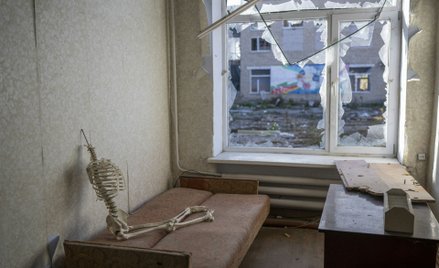 Jedna ze szkół w obwodzie chersońskim, w której przez pewien czas stacjonowali Rosjanie