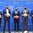 Szefowie trzech małopolskich klubów: Wisły Kraków,Cracovii i Bruk-Bet Termalica Nieciecza wraz z woj