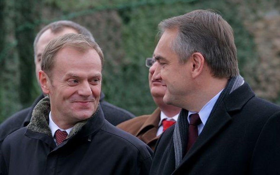 Donald Tusk i Waldemar Pawlak podczas wczorajszych obchodów Narodowego Święta Niepodległości przed G