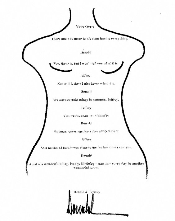 Kartka urodzinowa ujawniona przez kongresmenów Partii Demokratycznej