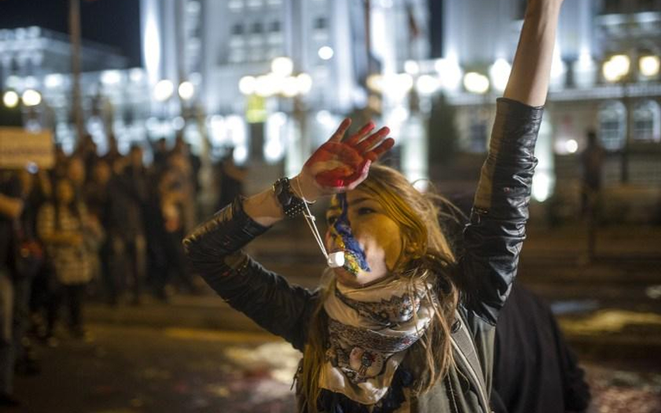 Wczoraj wieczorem w Skopie. Trwają demonstrację ruchu „Protestuję!”