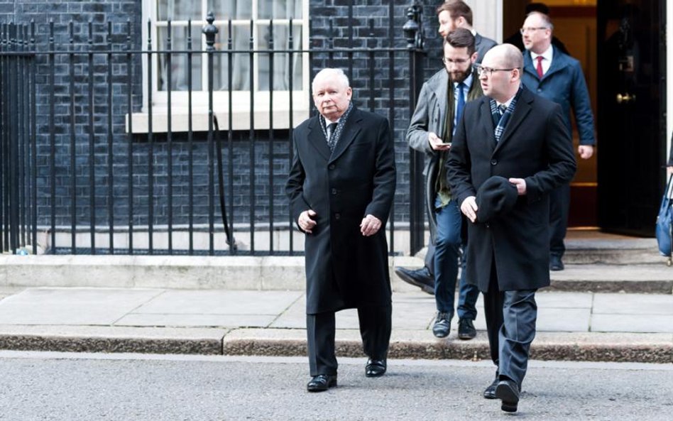 O Polakach na Wyspach Jarosław Kaczyński rozmawiał w ubiegłym tygodniu w Londynie z brytyjską premie