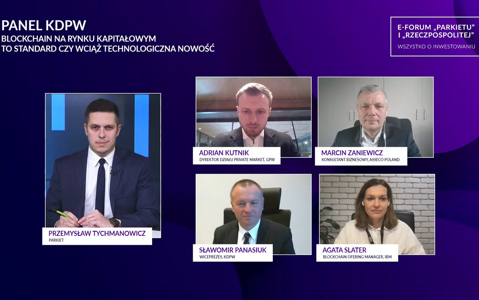 Uczestnicy debaty „Blockchain na rynku kapitałowym to standard czy wciąż technologiczna nowość?”