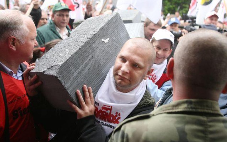 Protest przed siedzibą JSW