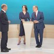 12 września. Telewizyjna debata kandydatów na kanclerza. Od lewej: Olaf Scholz (SPD), Annalena Baerb