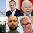 Donald Tusk, Jarosław Kaczyński, Szymon Hołownia, Władysław Kosiniak-Kamysz, Włodzimierz Czarzasty, 