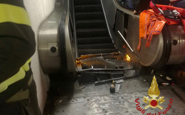 Zawaliły się schody na stacji metra w Rzymie. Kibice w szpitalu