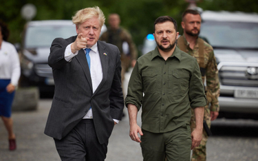 Boris Johnson i Wołodymyr Zełenski
