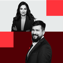 Marzena Tabor-Olszewska, redaktor prowadząca „Rzeczpospolitej” i Michał Płociński, zastępca redaktor