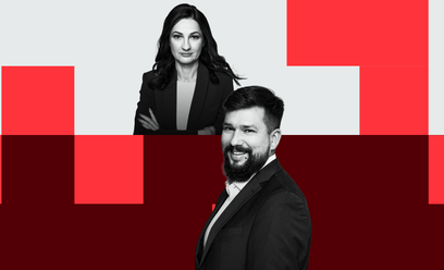 Marzena Tabor-Olszewska, redaktor prowadząca „Rzeczpospolitej” i Michał Płociński, zastępca redaktor