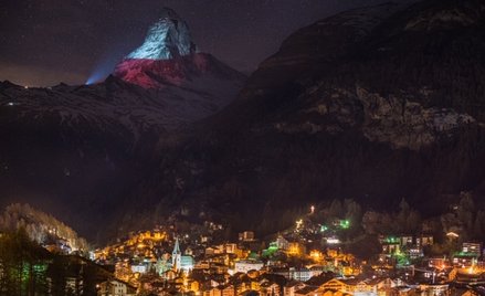 Polska flaga na Matterhornie