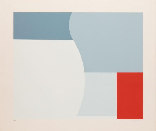 Litografia Henryka Stażewskiego ma cenę 4 tys. zł.