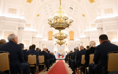 Władimir Putin przemawia na Kremlu