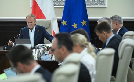 Donald Tusk podczas posiedzenia rządu