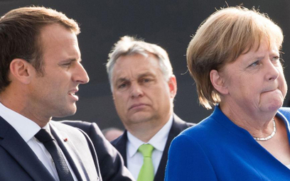 Troje trendsetterów w Unii Europejskiej: prezydent Francji Emmanuel Macron, premier Węgier Viktor Or