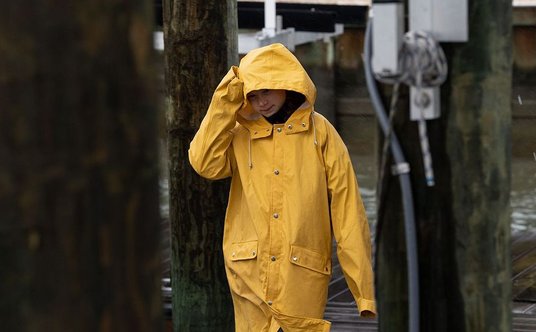 Greta Thunberg na przystani w Hampton w Wirginii