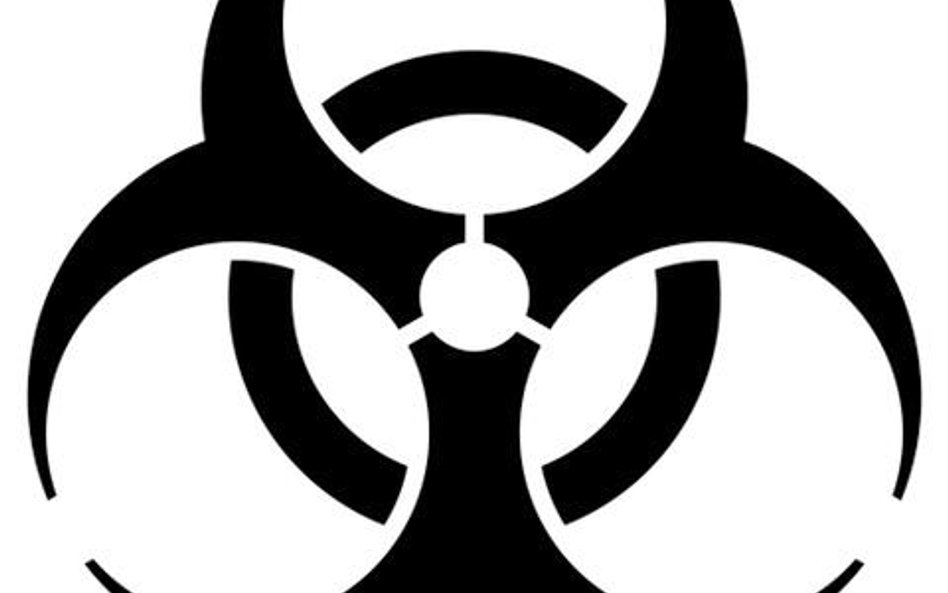 Międzynarodowy symbol zagrożenia biologicznego.