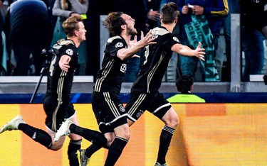 Radość Ajaxu po wyeliminowaniu Juventusu Turyn