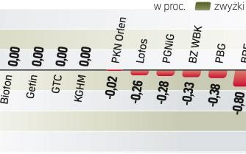 Po bezbarwnym początku indeksy zakończyły seseję zniżkami. Z mniejszych firm najwięcej dało zarobić 