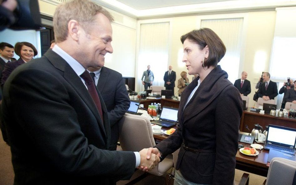 Donald Tusk i Joanna Mucha