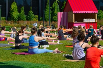 Pilates w Westfield Arkadia odbywa się w każdą lipcową sobotę