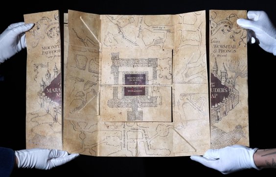 Mapa Huncwotów z „Harry’ego Pottera i więźnia Azkabanu”