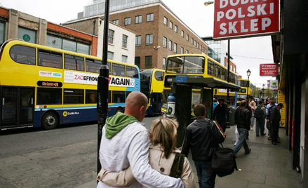 Dublin: polski sklep na Talbot Street. W Irlandii mieszka ok. 150 tys. Polaków. Nowych nie przybywa.