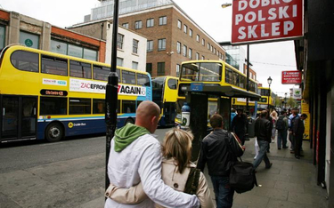 Dublin: polski sklep na Talbot Street. W Irlandii mieszka ok. 150 tys. Polaków. Nowych nie przybywa.