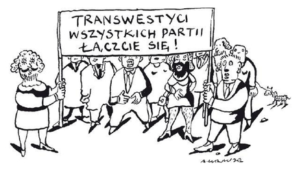 Komentarz rysunkowy. Transwestyci