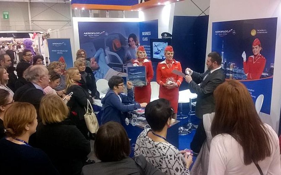 Aerofłot przyciągnął uwagę zwiedzających konursem z nagrodami