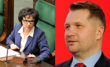 Marszałek Sejmu Elżbieta Witek i minister edukacji i nauki Przemysław Czarnek