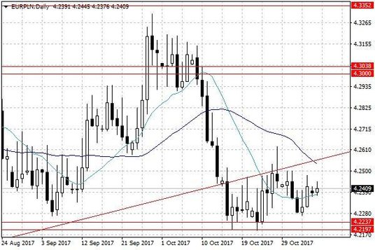 Notowania EUR/PLN – dane dzienne